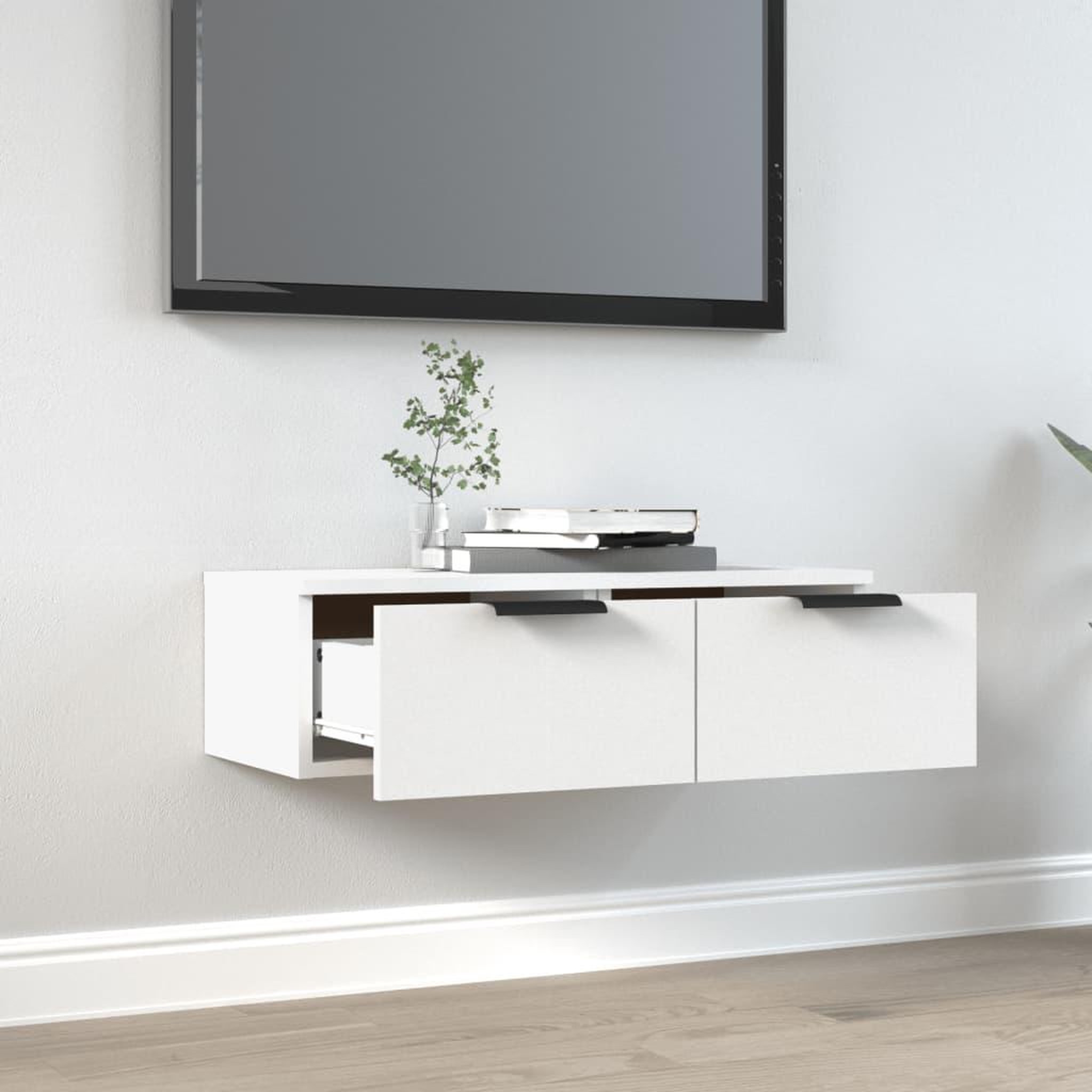 Voir la diapositive 3 : VIDAXL Armoire murale blanc 68x30x20 cm bois d'ingenierie