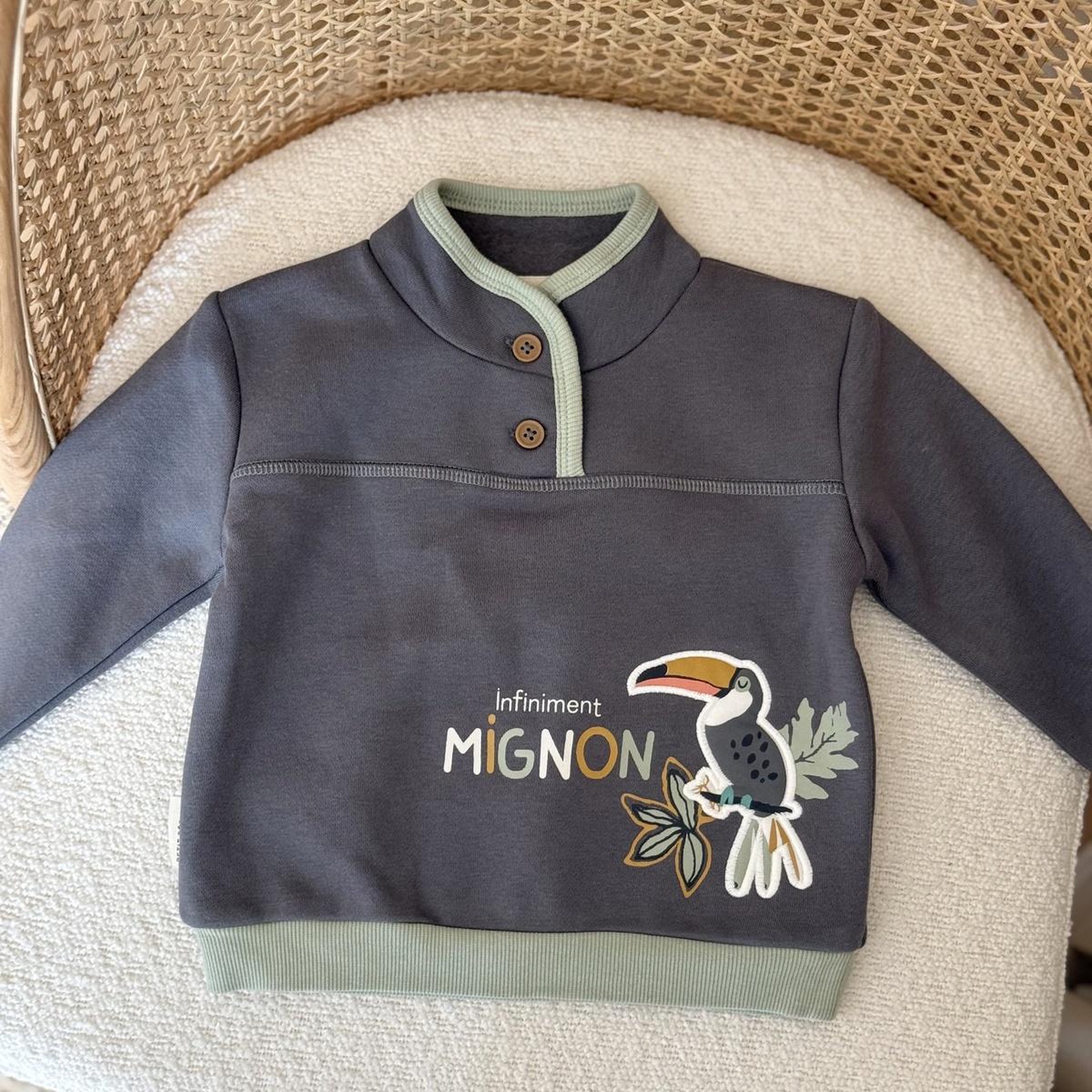 Voir la diapositive 5 : Petit Béguin Sweat-shirt enfant en molleton ultra chaud Boavista