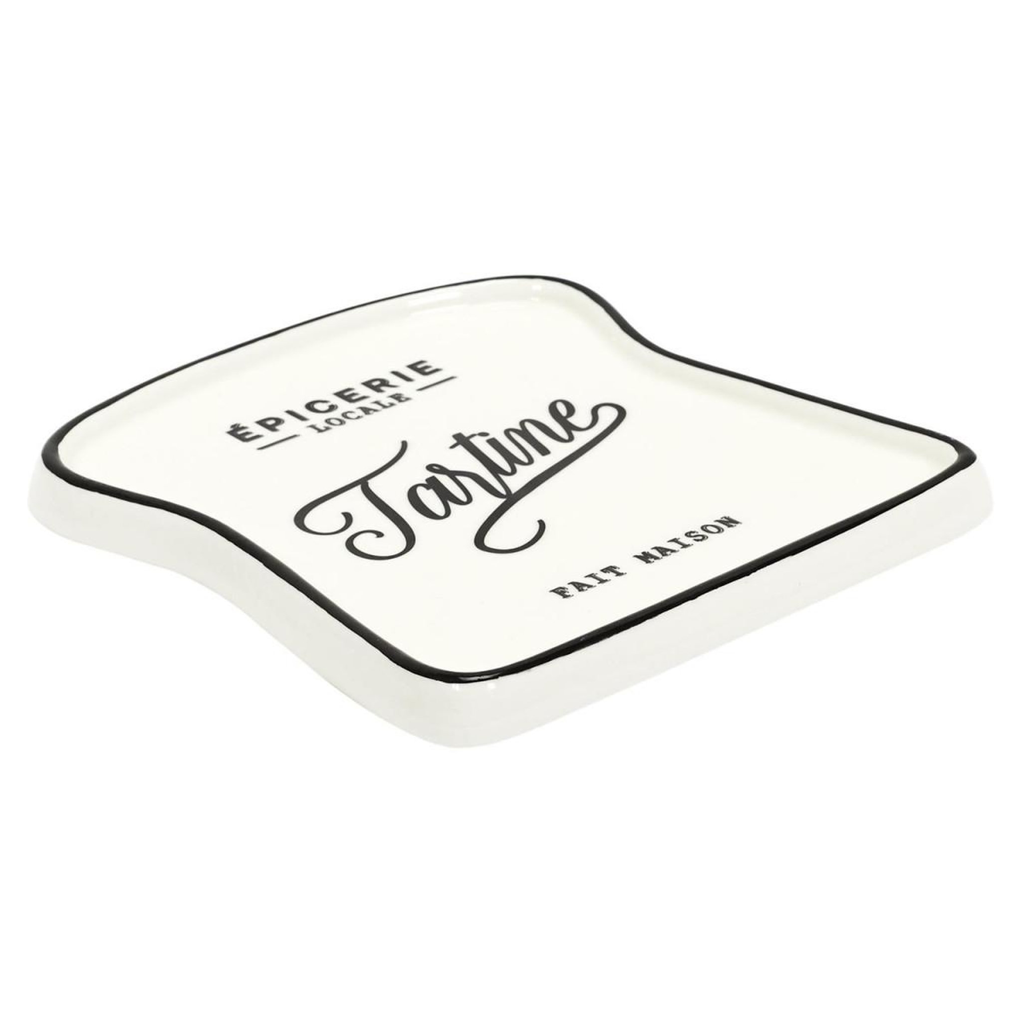 Voir la diapositive 2 : The Home Deco Factory Lot de 6 assiettes pour toast  brooklyn  17cm blanc