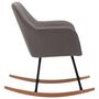 Voir la diapositive 4 : VIDAXL Chaise à bascule Gris clair Tissu