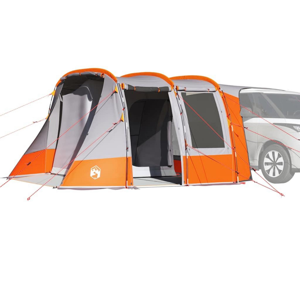 VIDAXL Tente de voiture gris et orange impermeable