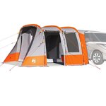 VIDAXL Tente de voiture gris et orange impermeable