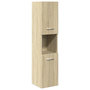 Voir la diapositive 2 : VIDAXL Armoire de salle de bain Chene sonoma 30x30x130 cm Agglomere