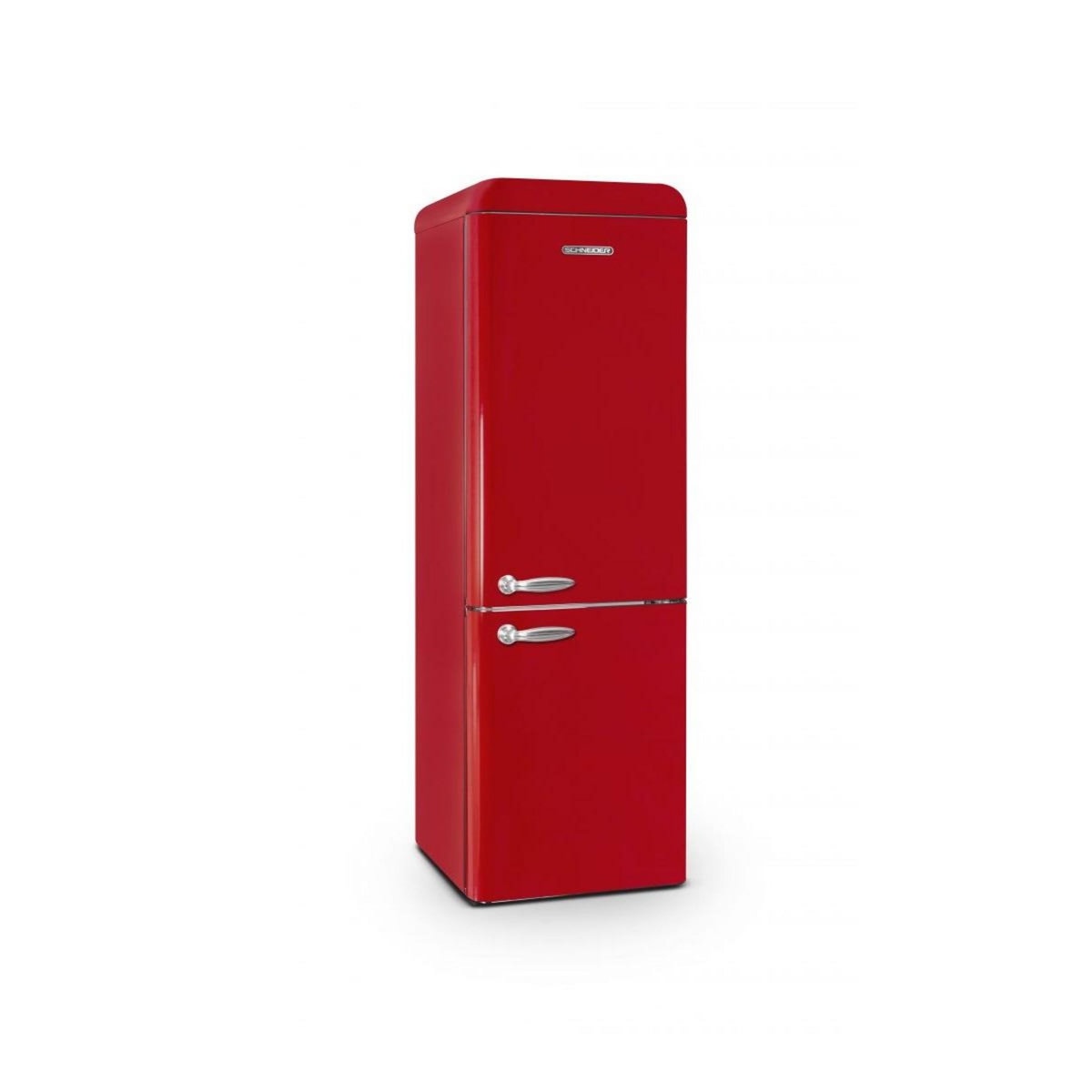 SCHNEIDER Réfrigérateur combiné 60cm 304l brassé rouge - SCB300VR