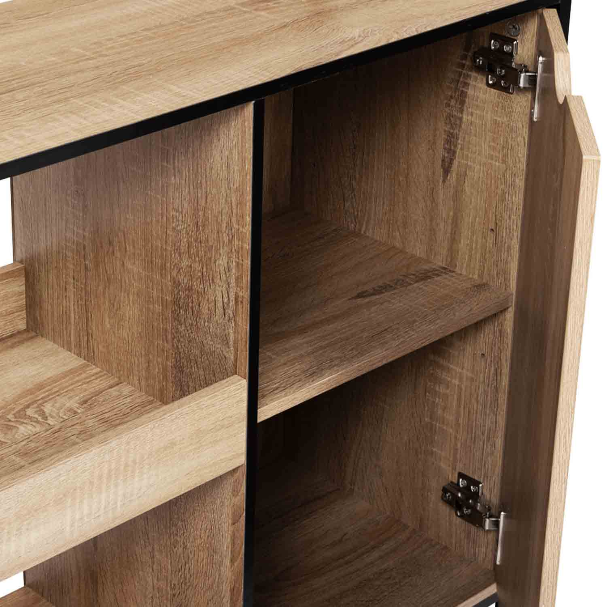 Voir la diapositive 6 : ID MARKET Meuble de bar avec portes et étagères detroit design industriel