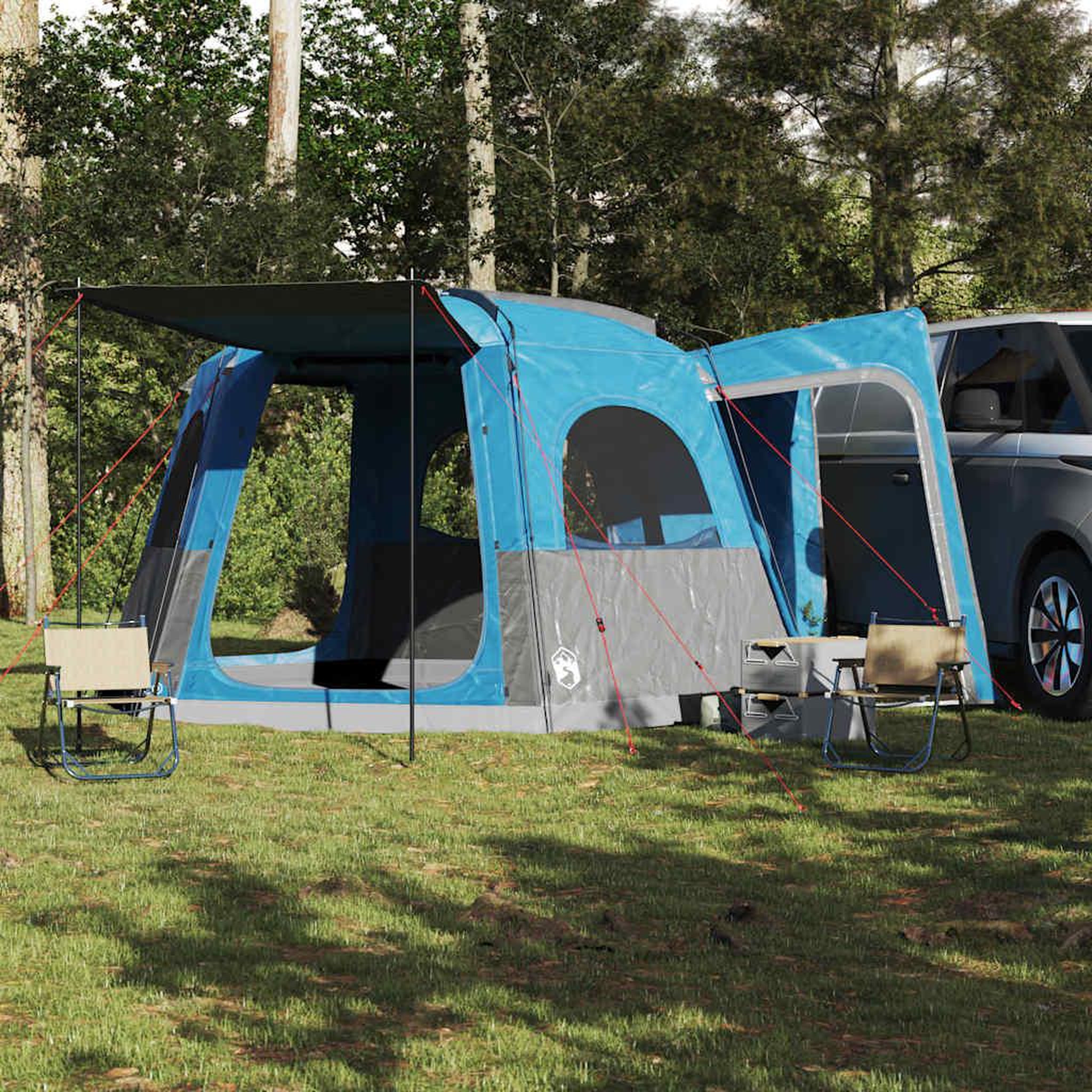 Voir la diapositive 4 : VIDAXL Tente de voiture 4 personnes bleu impermeable
