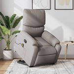 VIDAXL Fauteuil inclinable de massage Taupe Tissu