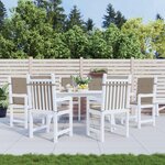 VIDAXL Coussins de chaise de jardin a dossier bas lot de 6 taupe