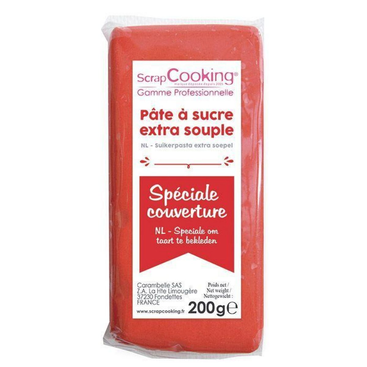 AUCHAN Pâte à sucre rose 200g pas cher 