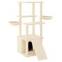 Voir la diapositive 2 : VIDAXL Arbre a chat avec griffoirs en sisal creme 133 cm