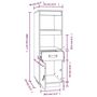 Voir la diapositive 6 : VIDAXL Buffet haut Marron miel 34x40x108,5 cm Bois massif de pin