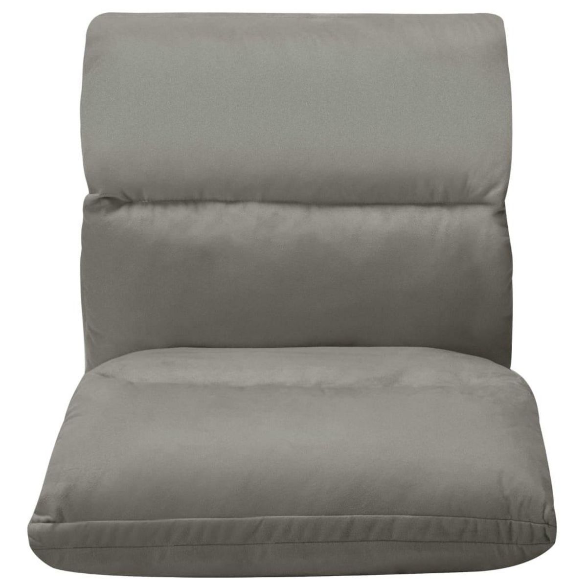 VIDAXL Chaise pliable de sol Gris fonce Microfibre