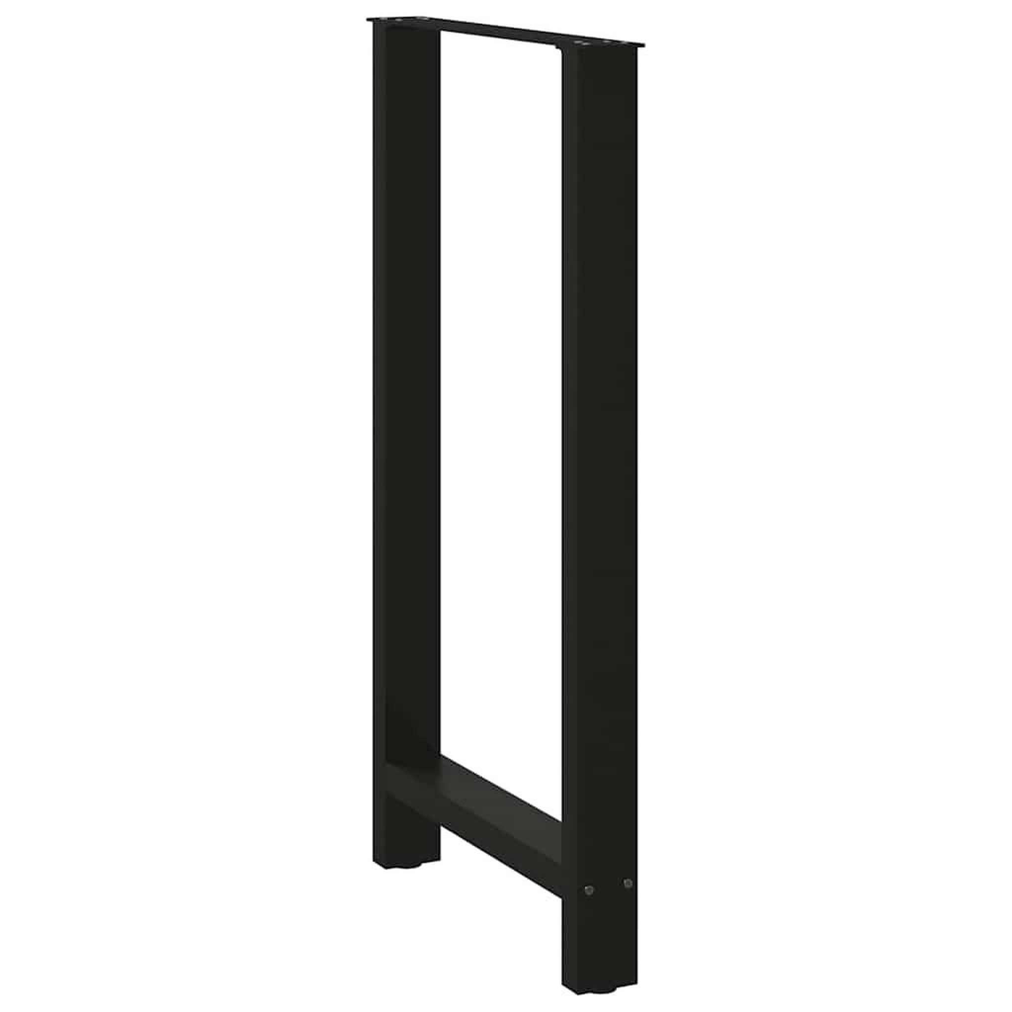 Voir la diapositive 4 : VIDAXL Pieds de table basse noir 2 pcs 60x(110-111) cm acier