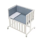 INTERBABY Berceau Cododo Minana Astrid en Pétrole - Confort et Sécurité pour Bébé