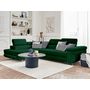 Voir la diapositive 5 : BEST MOBILIER Pablo - canapé d'angle gauche - 5 places - convertible avec coffre et têtières réglables - en velours