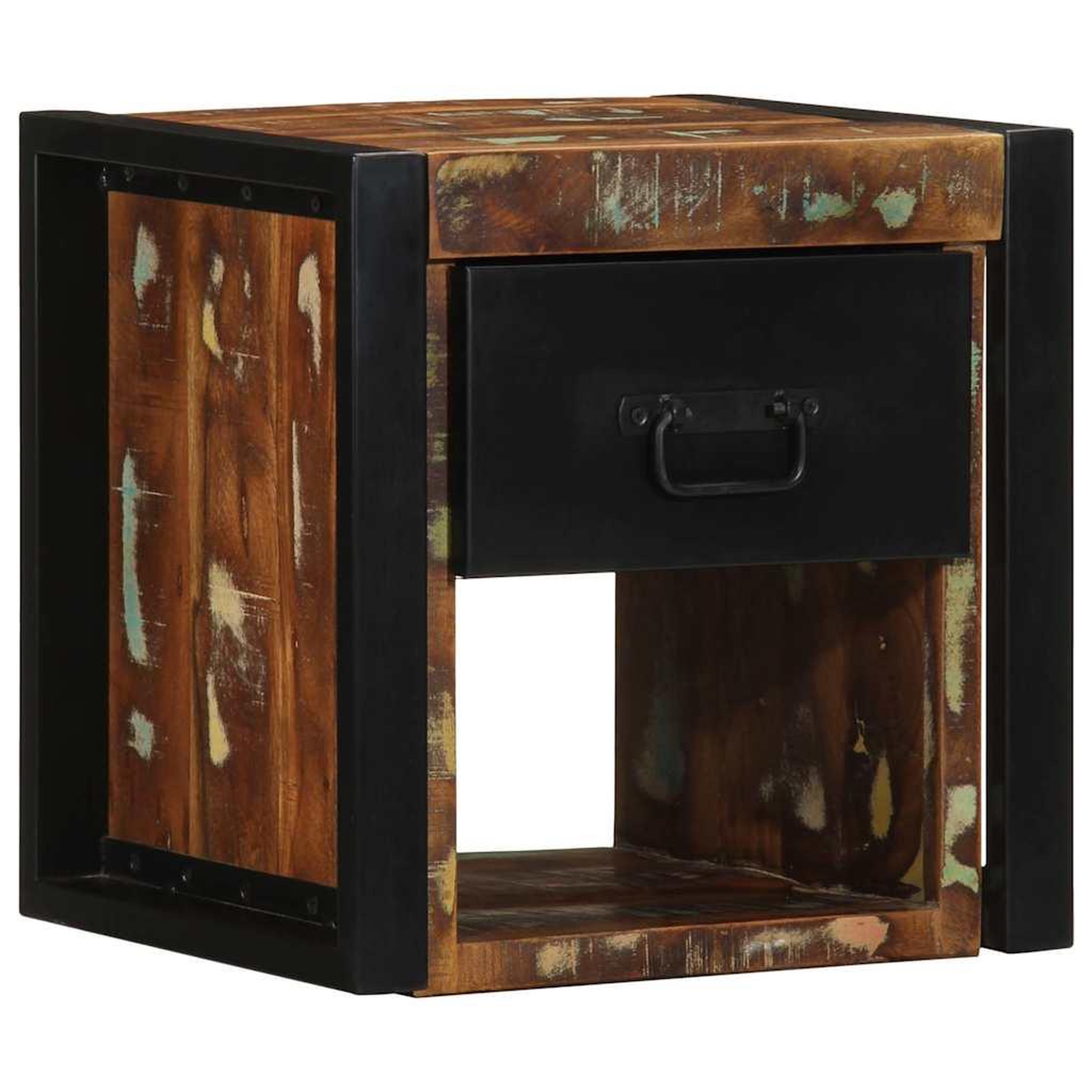 VIDAXL Table de chevet multicolore 40x35x40 cm bois de recuperation