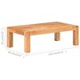 Voir la diapositive 6 : VIDAXL Table basse 110x60x35 cm Bois d'acacia massif et finition miel