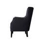 Voir la diapositive 3 : Habitat et Jardin Fauteuil Scandinave Tissu  Duchesse  - 76 x 83 x 100,5 cm - Noir