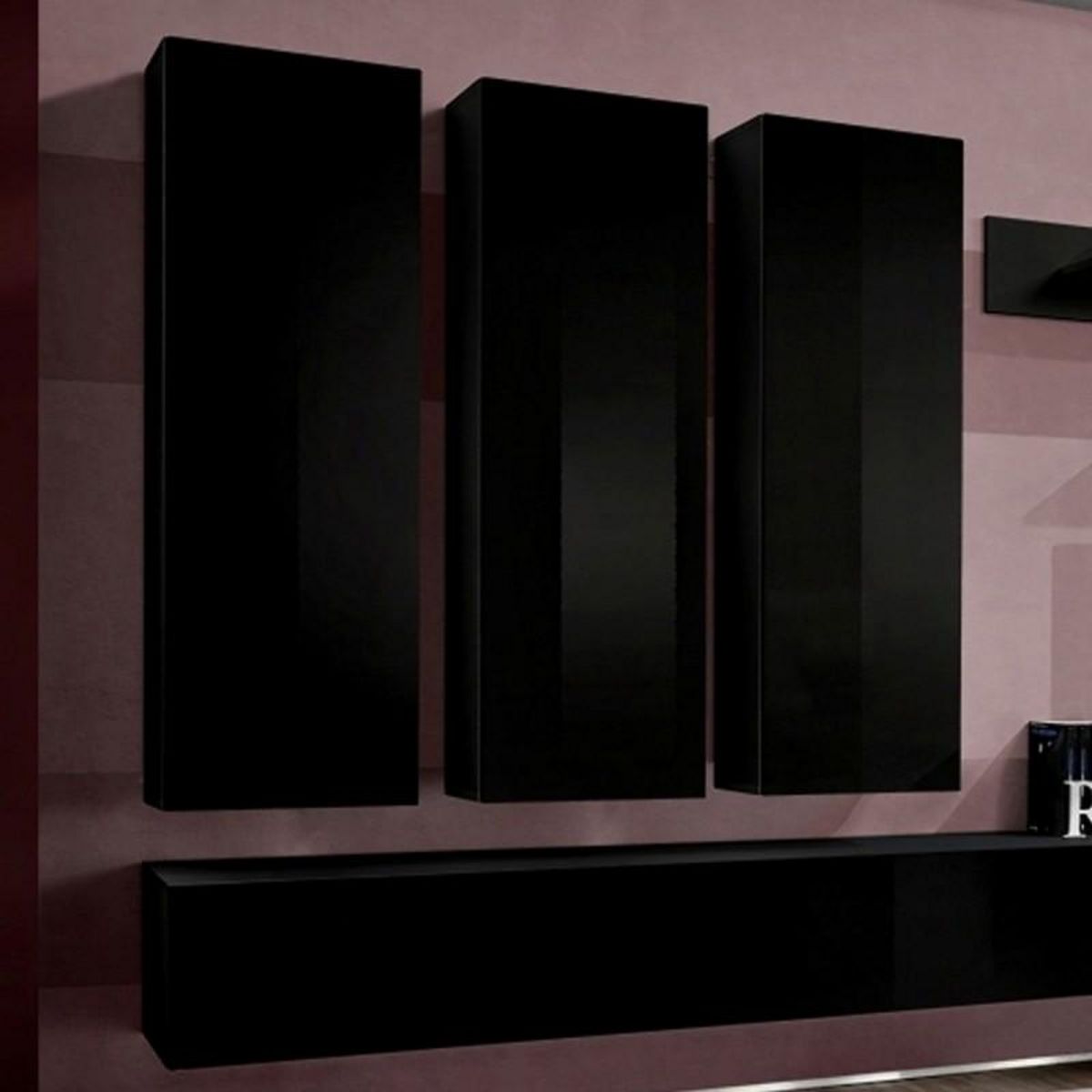 Paris Prix Meuble TV Mural Design  Fly I  320cm Noir