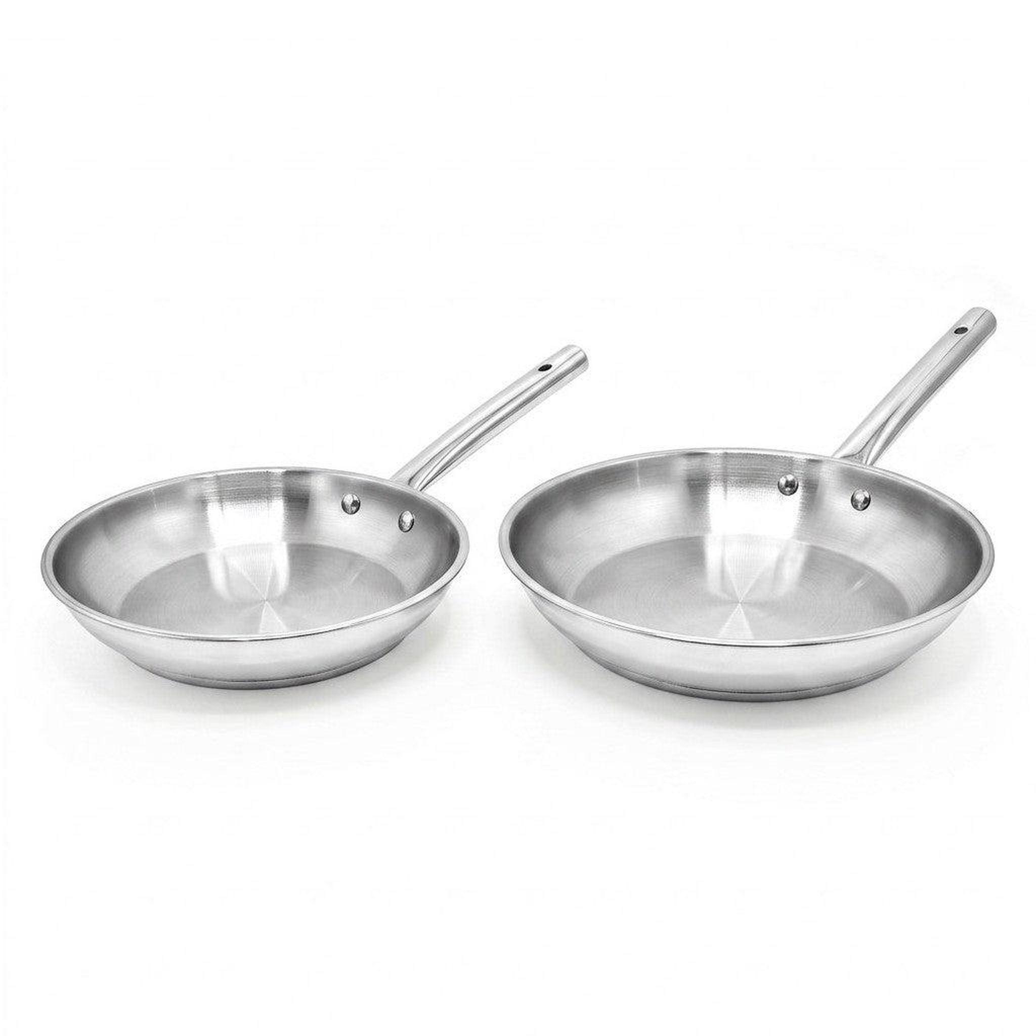 Fackelmann Lot de 2 poêles de cuisson 20 cm et 24 cm en inox fackelmann rhona