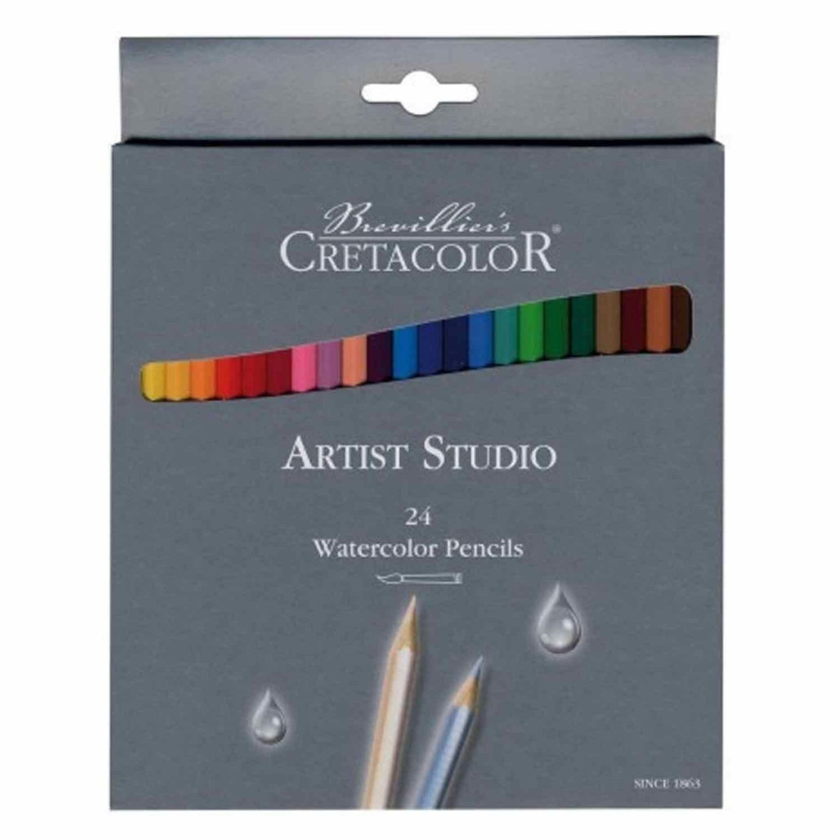 BREVILLIER'S CRETACOLOR 24 crayons de couleur aquarellables Artist Studio