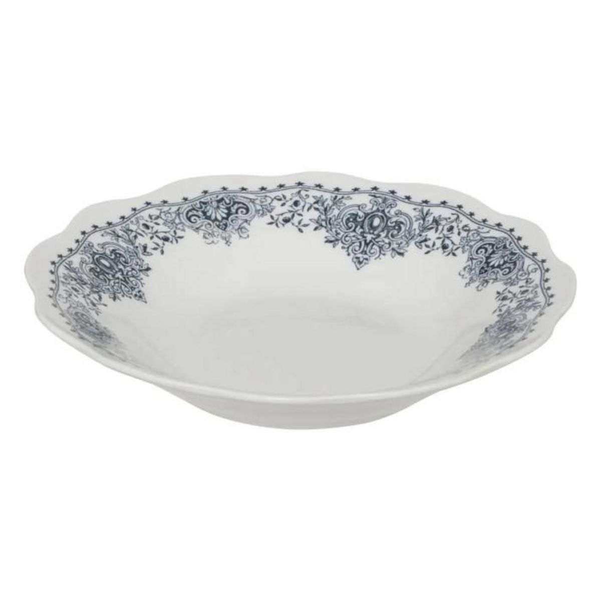 SECRET DE GOURMET Lot de 6 Assiettes Creuses  Little Cottage  20cm Blanc