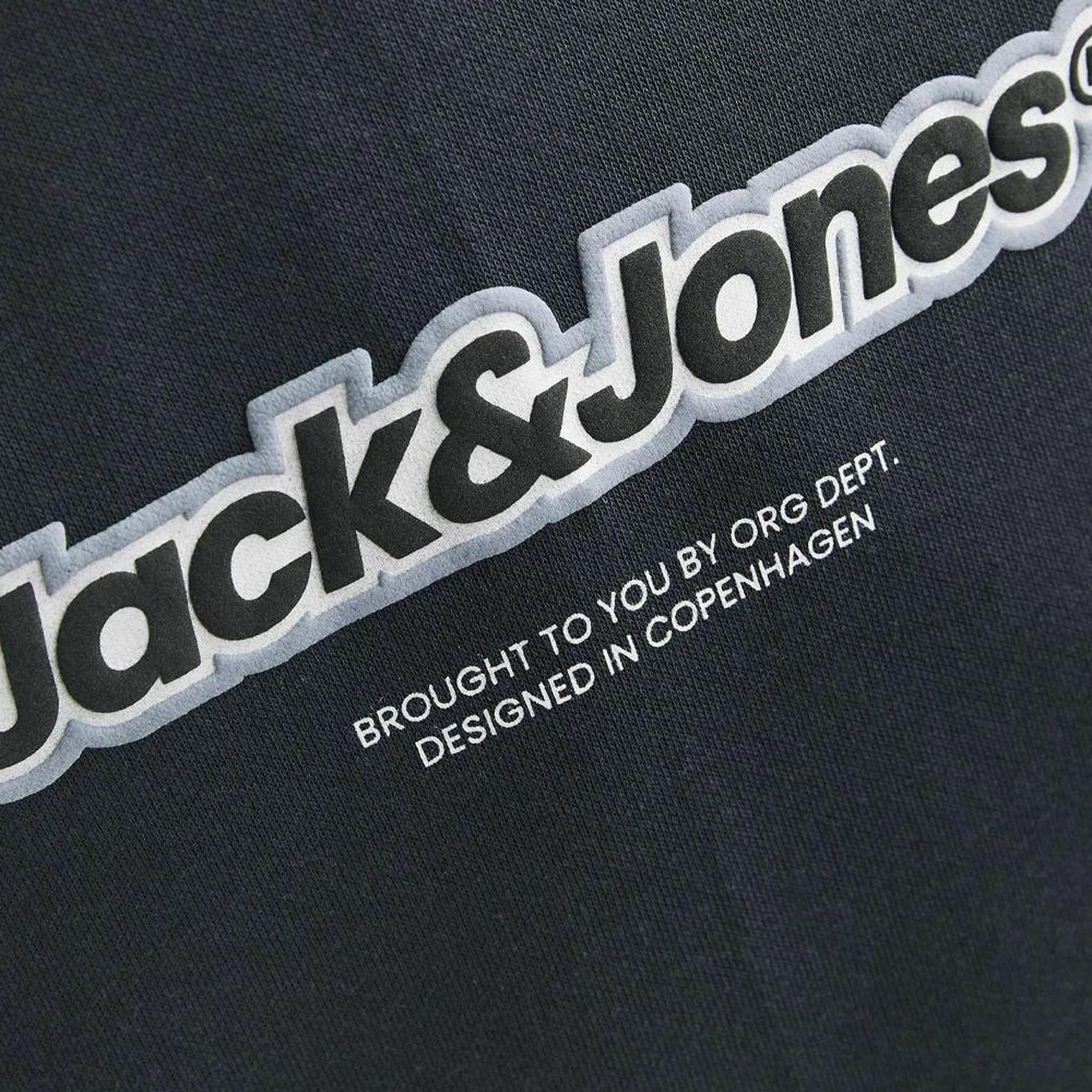 Voir la diapositive 2 : Jack & Jones Sweat à Capuche Gris Garçon Jack & Jones Newton Branding