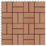 VIDAXL Carreaux de terrasse 22 pcs 30 x 30 cm 2 m^2 WPC Marron