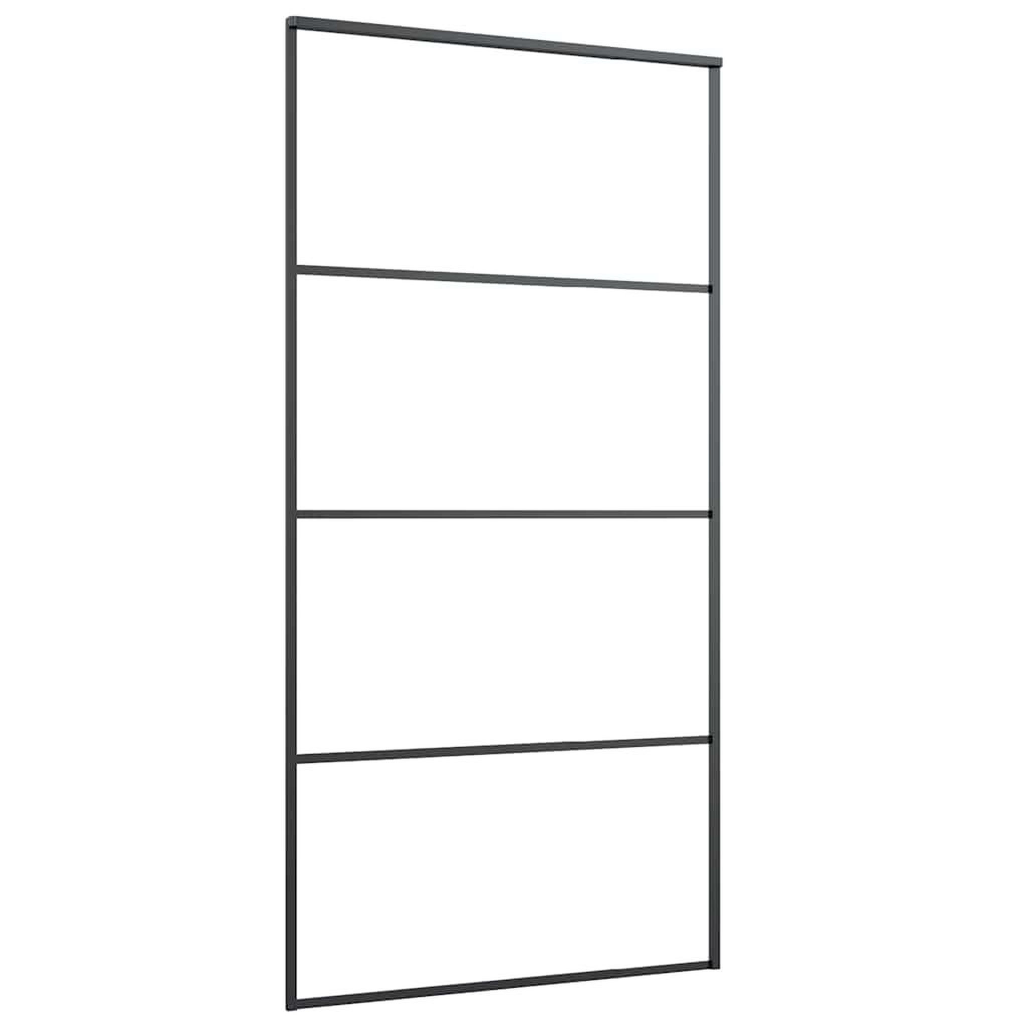 Voir la diapositive 5 : VIDAXL Porte coulissante kit de quincaillerie noir 102,5x205 cm