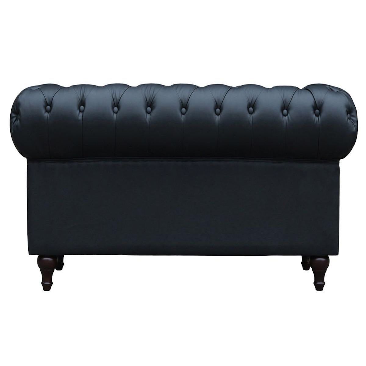 Habitat et Jardin Canapé fixe Chesterfield  Aliza  - 157 x 82 x 70 cm - 2 places - Noir