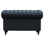 Voir la diapositive 3 : Habitat et Jardin Canapé fixe Chesterfield  Aliza  - 157 x 82 x 70 cm - 2 places - Noir