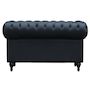 Voir la diapositive 3 : Habitat et Jardin Canapé fixe Chesterfield  Aliza  - 157 x 82 x 70 cm - 2 places - Noir