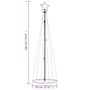 Voir la diapositive 6 : VIDAXL Arbre de Noël cone 108 LED Bleues 70x180 cm