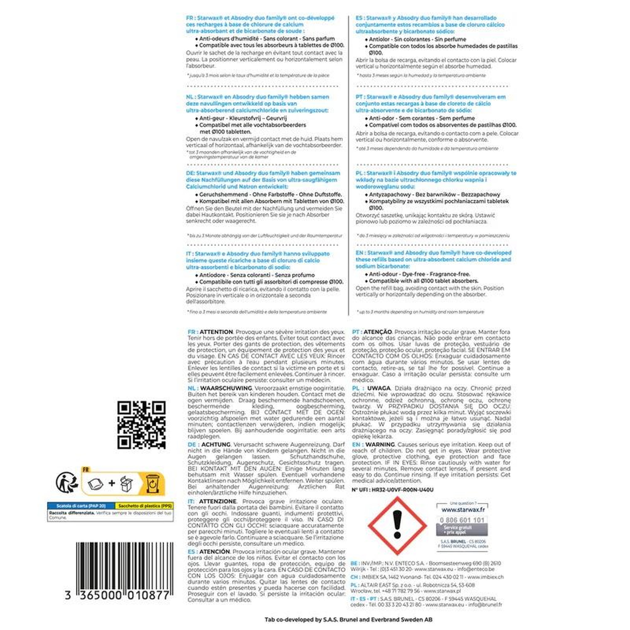 Voir la diapositive 2 : Starwax Recharge universelles absodry - 001087