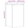 Voir la diapositive 6 : VIDAXL Supports pour plantes 2 pcs blanc 30x30x50 cm bois d'ingenierie