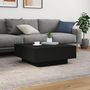 Voir la diapositive 5 : VIDAXL Table basse avec lumières LED noir 80x80x31 cm