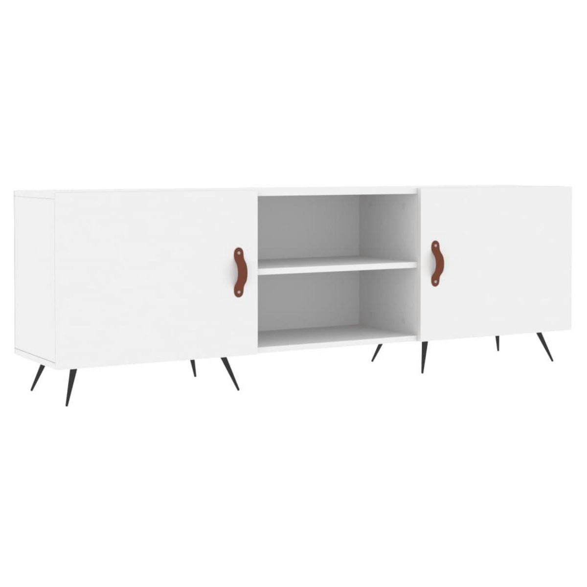 VIDAXL Meuble TV blanc 150x30x50 cm bois d'ingenierie