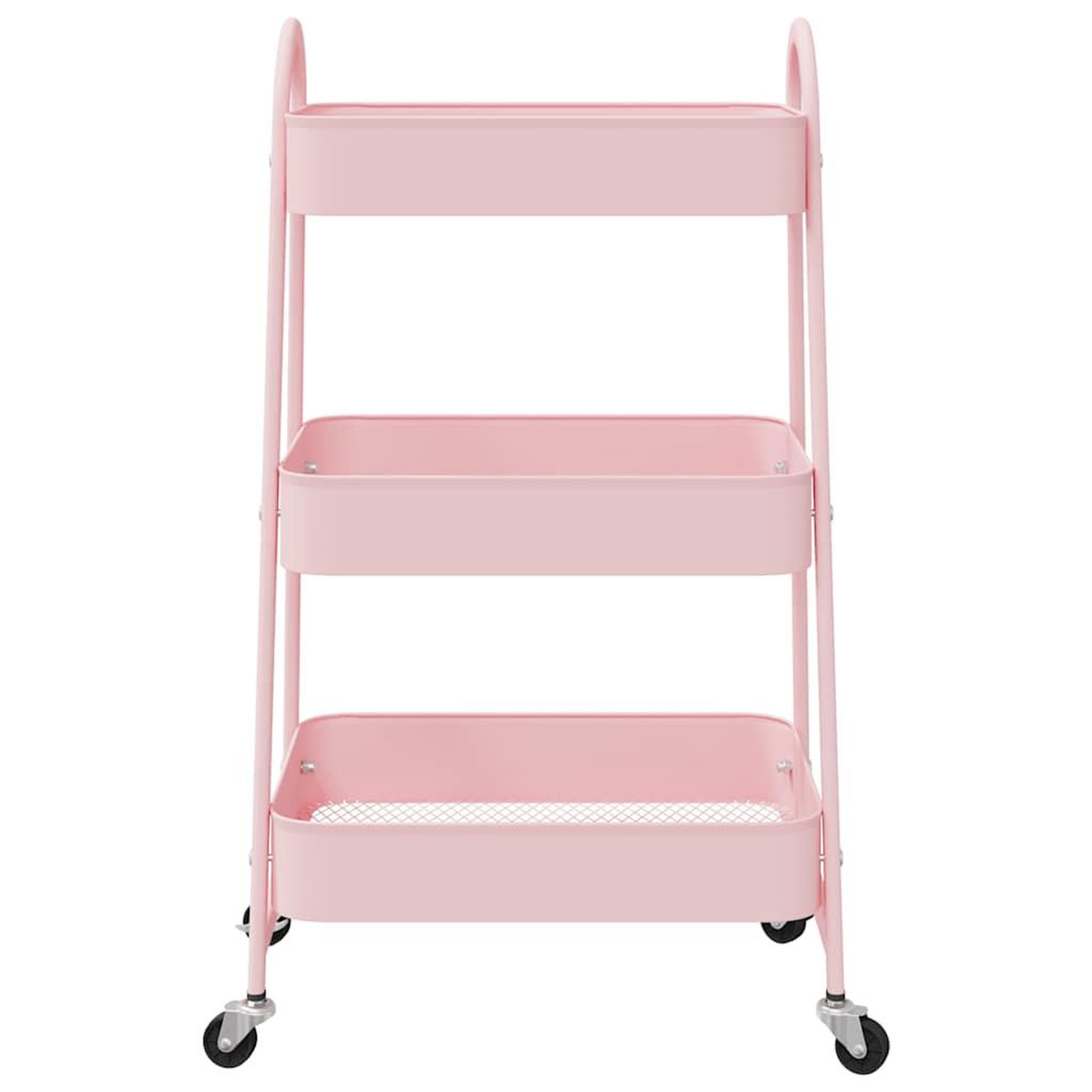 Voir la diapositive 4 : VIDAXL Chariot de rangement a 3 niveaux rose 42x41,5x77 cm acier