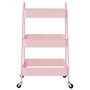 Voir la diapositive 4 : VIDAXL Chariot de rangement a 3 niveaux rose 42x41,5x77 cm acier