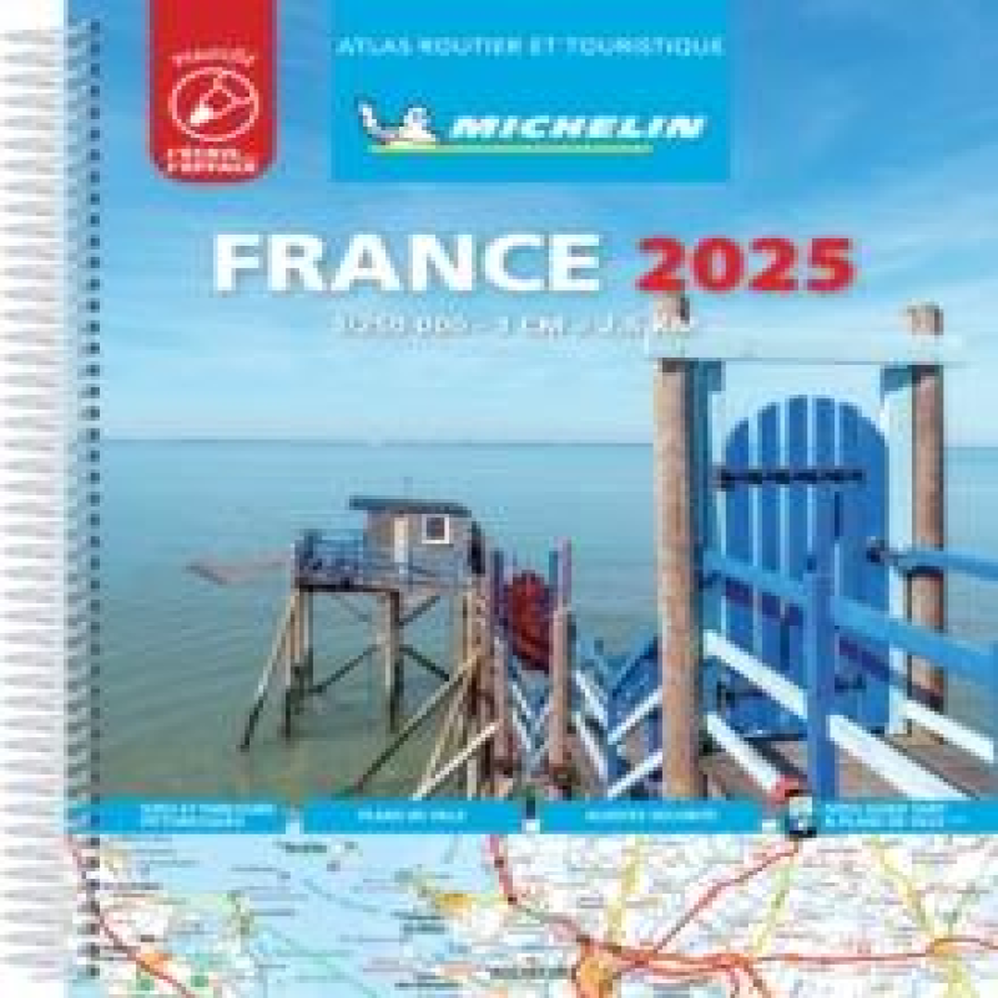 LIVRES France 2025 - Tourist & Motoring Atlas Laminated Spiral