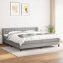 Voir la diapositive 1 : VIDAXL Sommier a lattes de lit avec matelas Gris clair 200x200cm Tissu