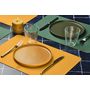 Voir la diapositive 2 : BJORN Set de table rectangulaire réversible - 6 pièces - Cuir recyclé jaune moutarde et vert sapin