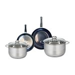 ELO Ensemble de 2 Poêles de cuisson 20 et 24 cm et 2 faitouts 20 et 24 cm Elo Prima Brillant