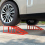Voir la diapositive 2 : HOMCOM Lot de 2 rampes de levage pour voiture en acier - 1T levée max. 220 mm - rouge