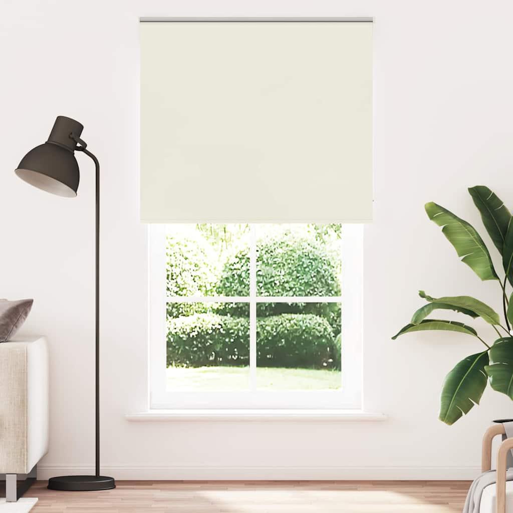 VIDAXL Store enrouleur occultant blanc casse 120x230 cm largeur tissu