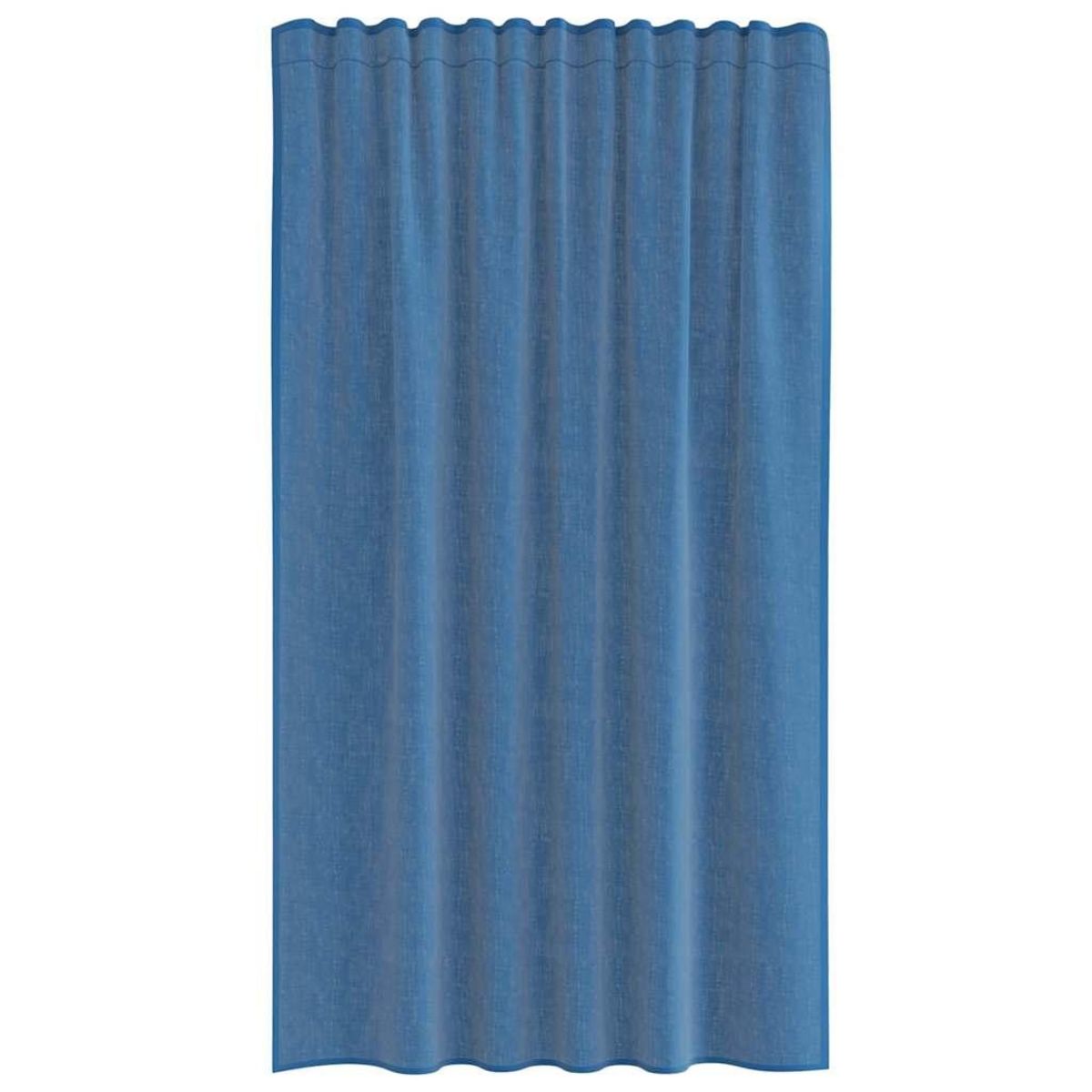 VIDAXL Rideaux en voile avec boucles 2 pcs bleu royal 140x175 cm