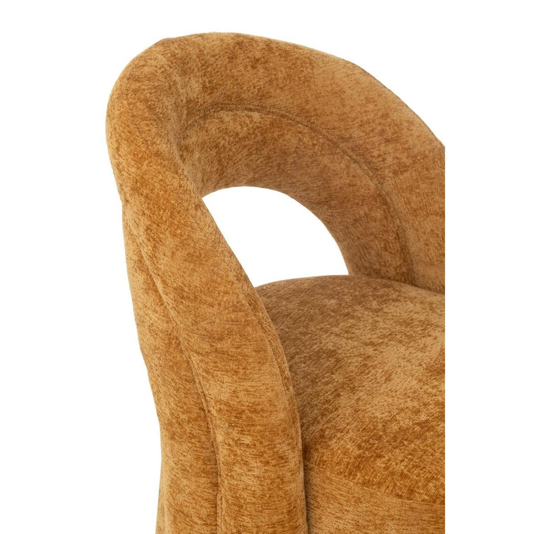 Voir la diapositive 5 : J-LINE Fauteuil Design Arrondi  Anise  80cm Ocre