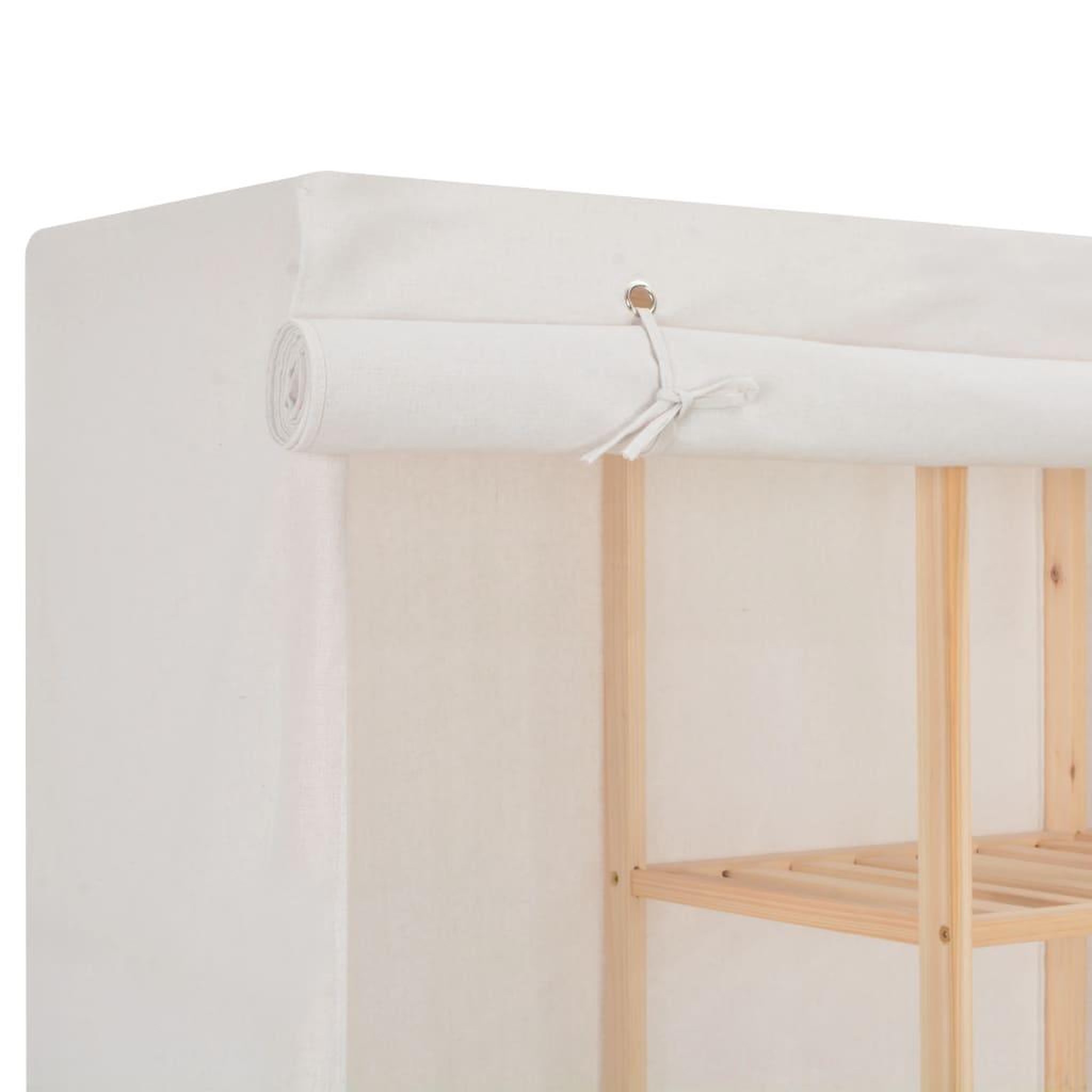 Voir la diapositive 5 : VIDAXL Garde-robe Blanc 173x40x170 cm Tissu