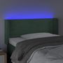 Voir la diapositive 4 : VIDAXL Tete de lit a LED Vert fonce 93x16x78/88 cm Velours