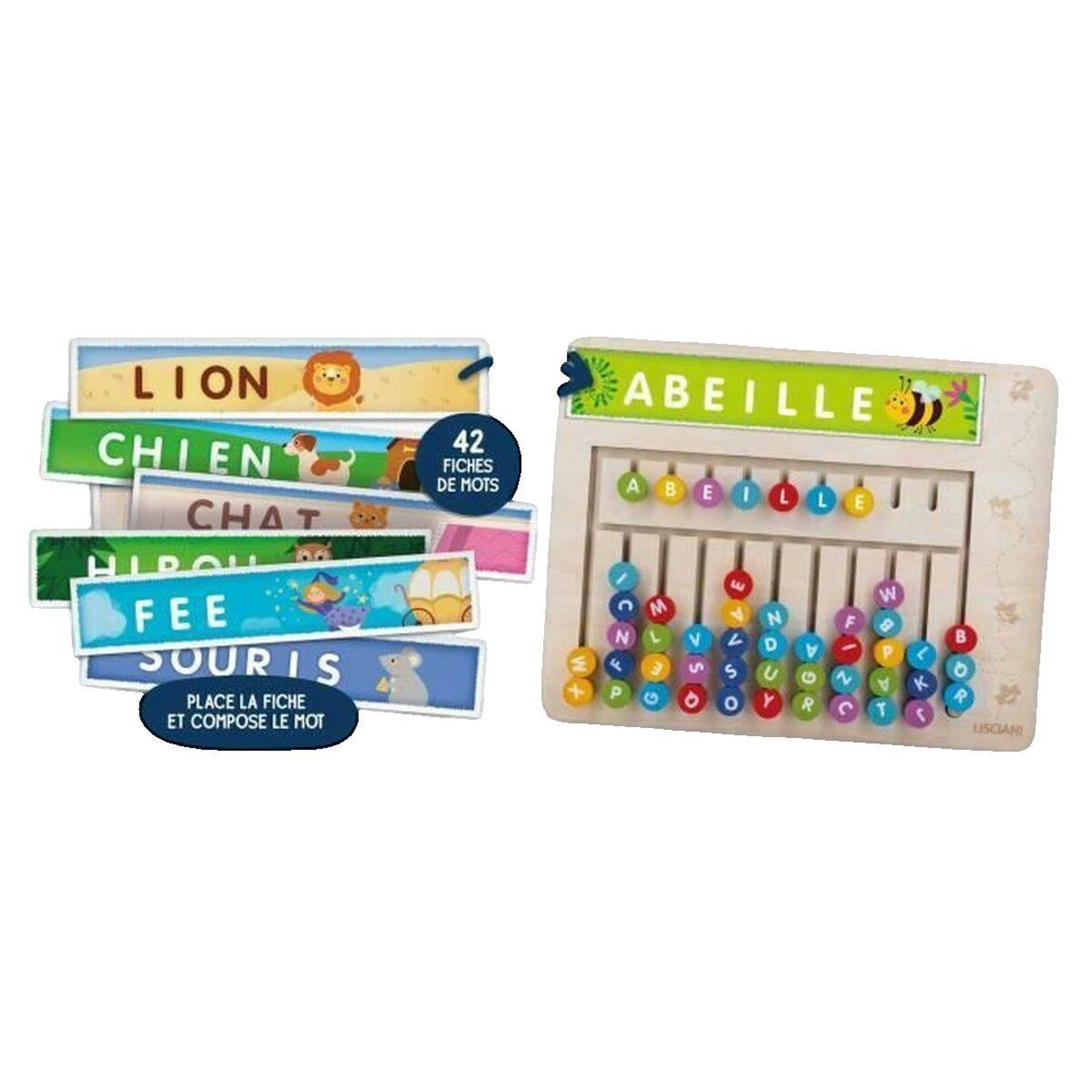 Voir la diapositive 3 : LISCIANI GIOCHI Jeu éducatif Lisciani-Giochi Montessori Compose-Mots multicolore